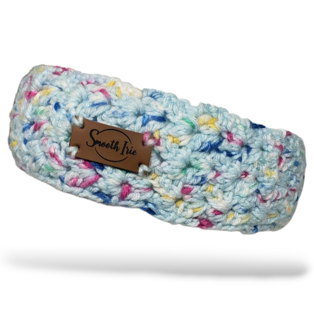Smooth Irie- Crochet Headband- Candy Light Blue